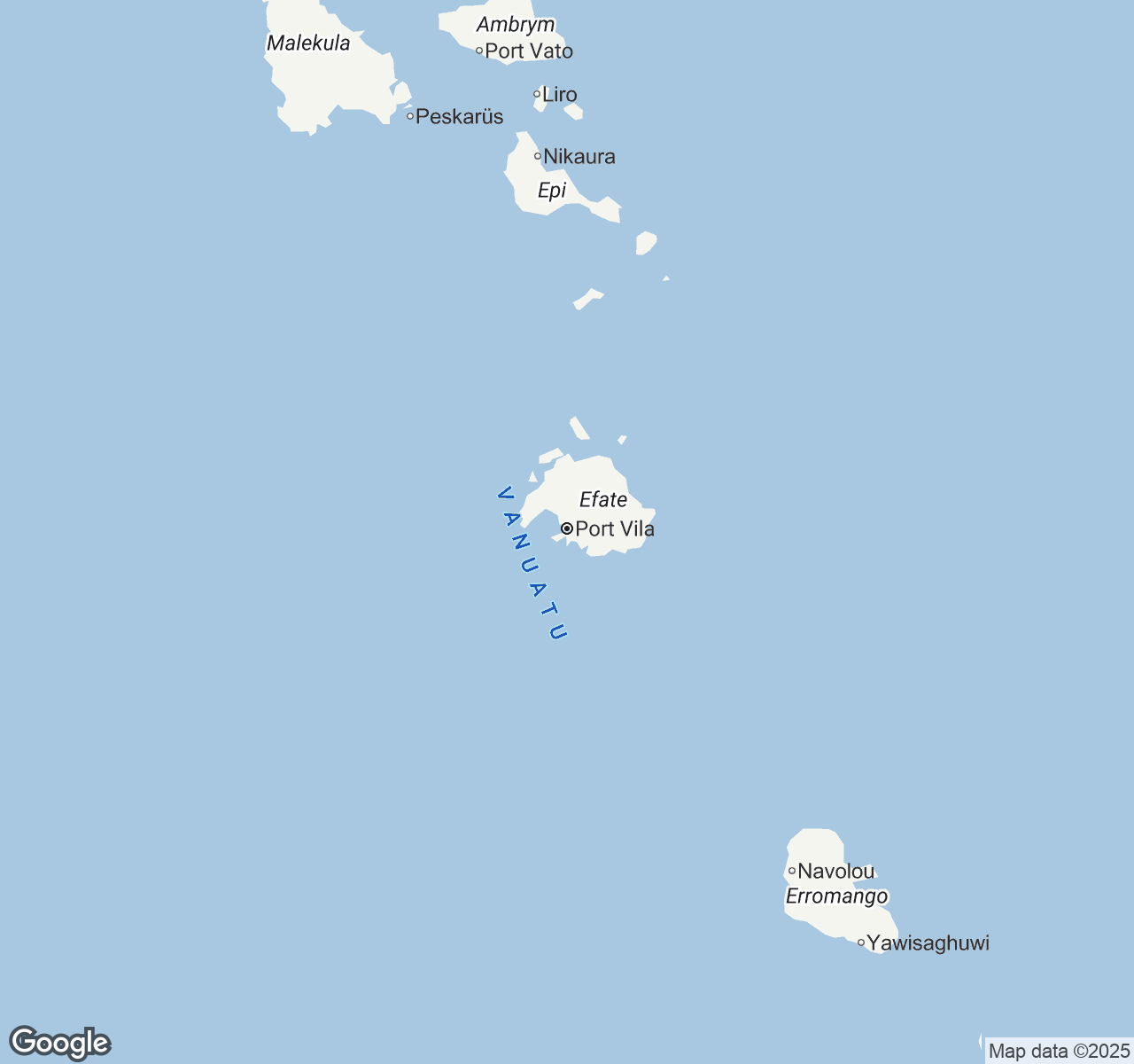 Map of Portvila